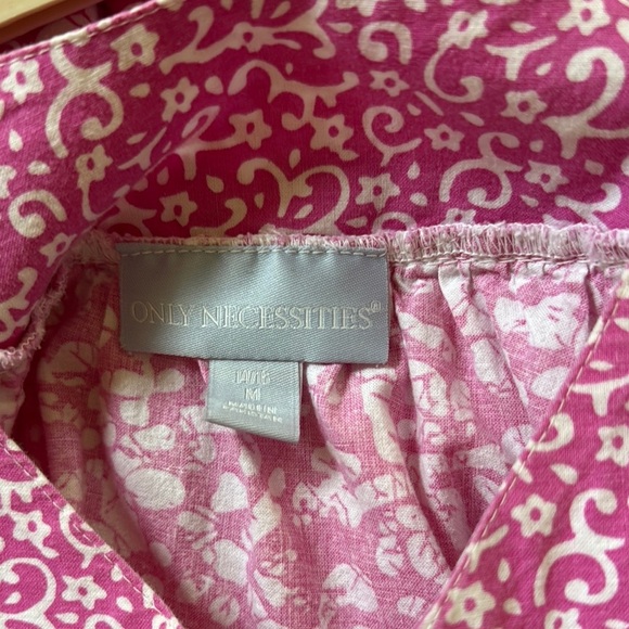 Pink and White Patterned Dress Only Necessities Medium - Picture 2 of 5
